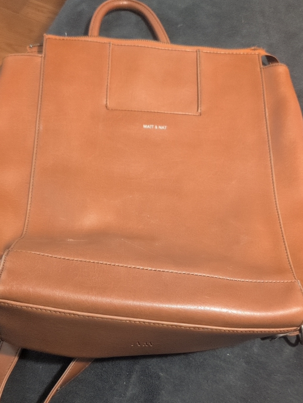 Matt & Nat Cognac Vegan Leather Backpack
